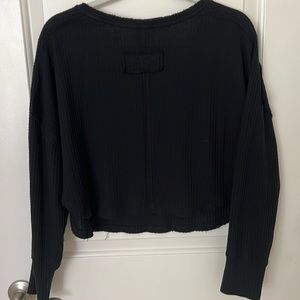 JoyLab V Neck Waffle Pullover